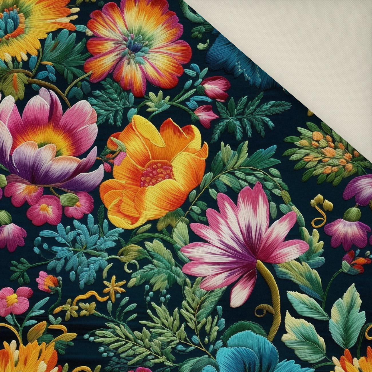 FLOWERS 3D WZ. 4- Welur tapicerski