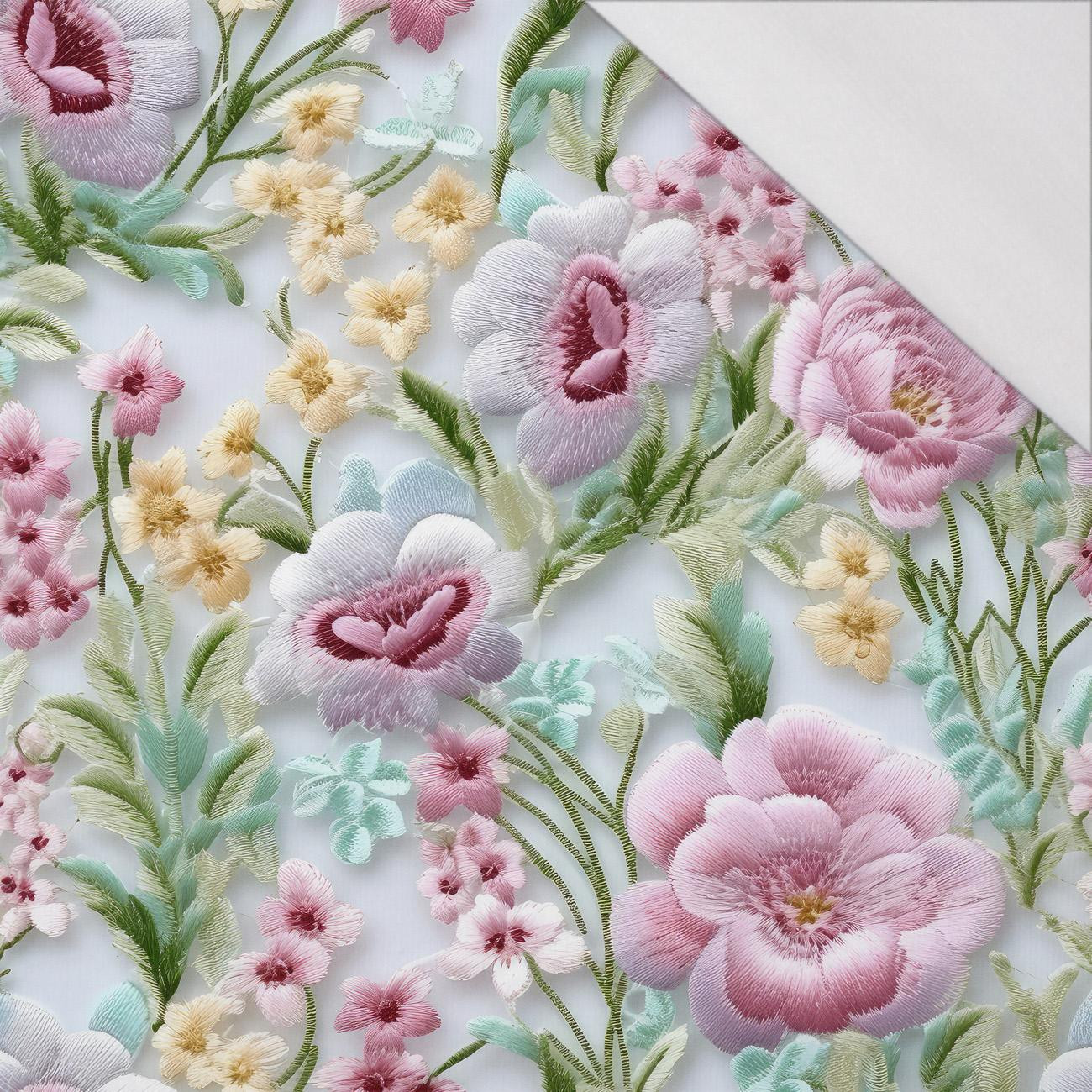 FLOWERS 3D WZ. 8 - single jersey 