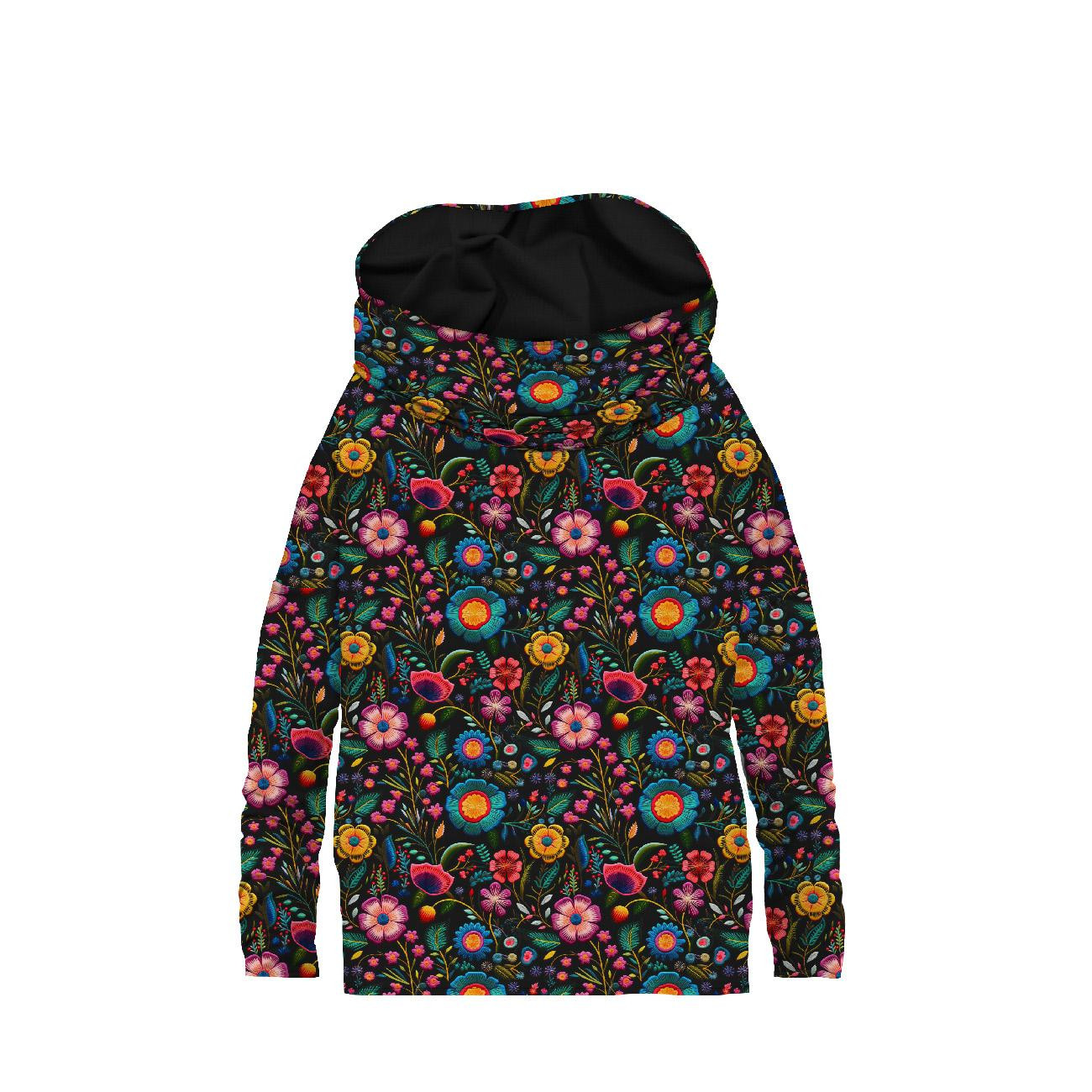BLUZA DAMSKA (FURIA) NIETOPERZ Z KOMINEM - FLOWERS 3D WZ. 9 - zestaw do uszycia