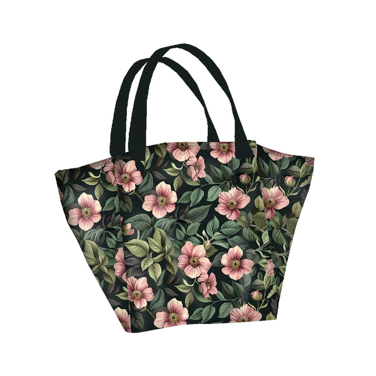 Torba XL z saszetką 2 w 1 - FLOWERS wz.19 - zestaw do uszycia
