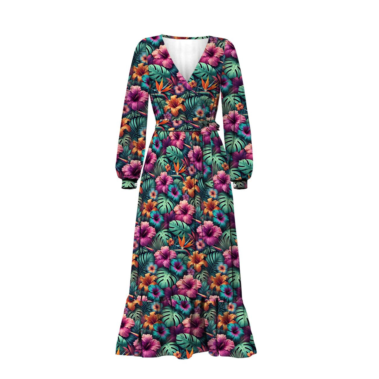 FLOWERS WZ.35- single jersey z elastanem ITY