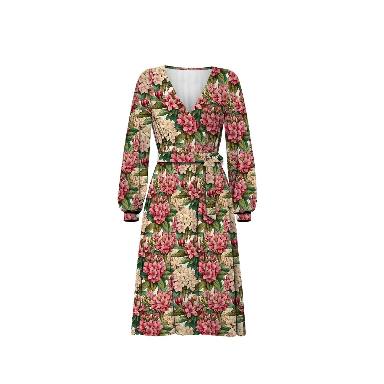 SUKIENKA KOPERTOWA (BIANCA) - FLOWERS wz.43 - zestaw do uszycia 