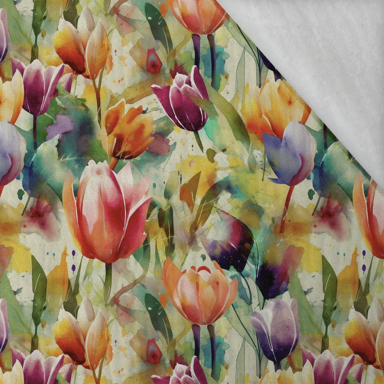 FLOWERS WZ.55 - Muślin bawełniany