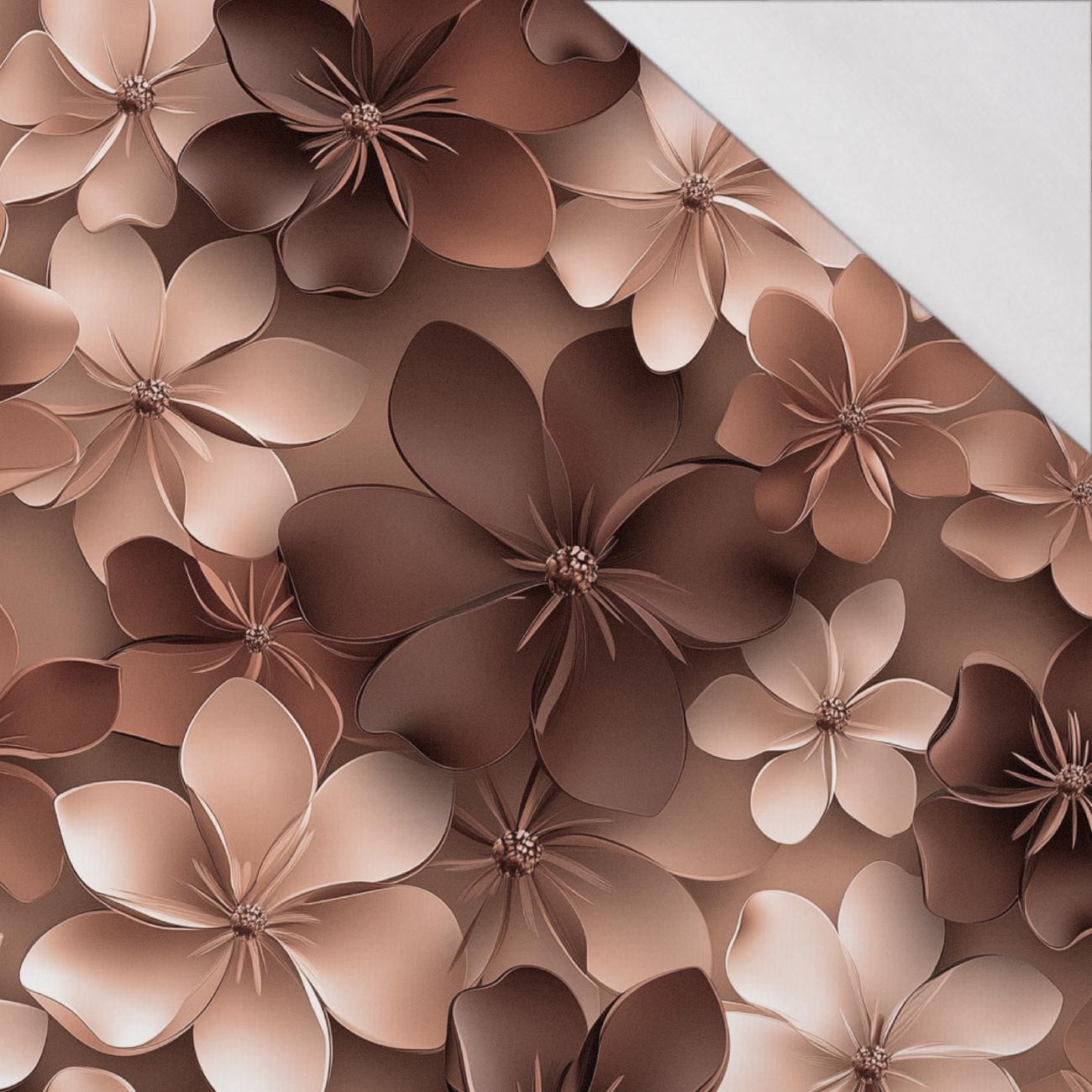 FLOWERS WZ.5/ Mocha Mousse  - lycra 300g