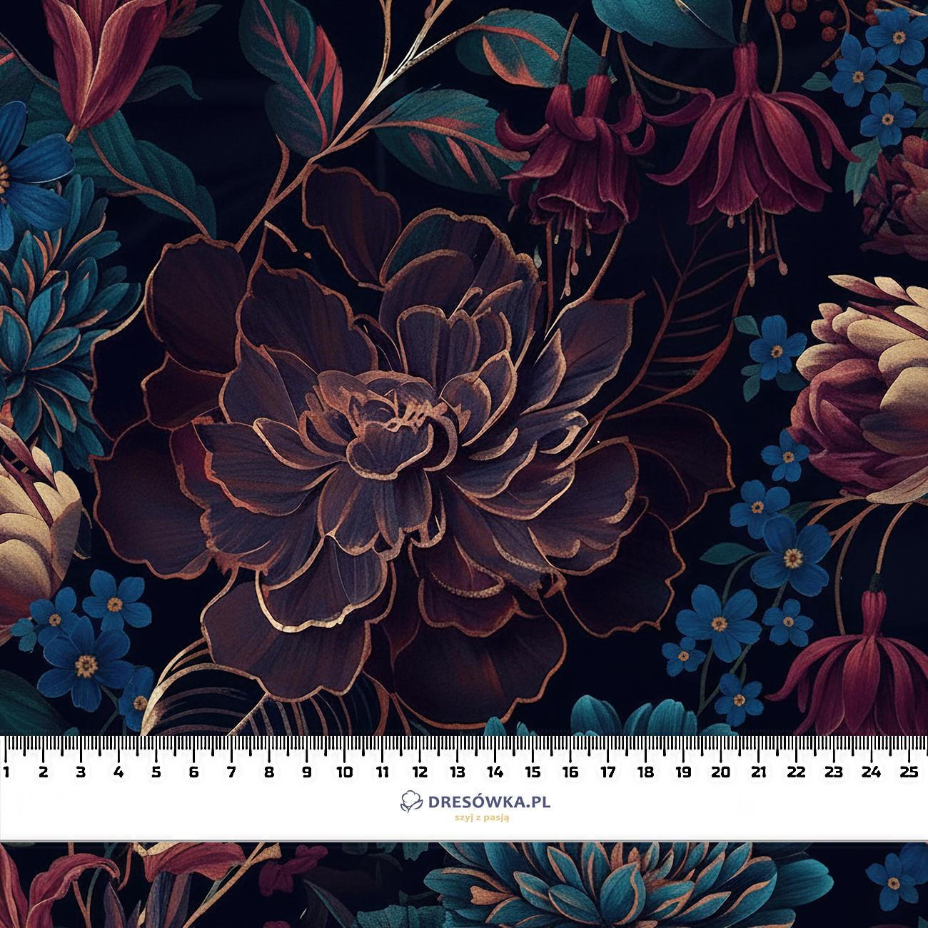 FLOWERS wz.63 - dzianina pętelkowa z elastanem ITY