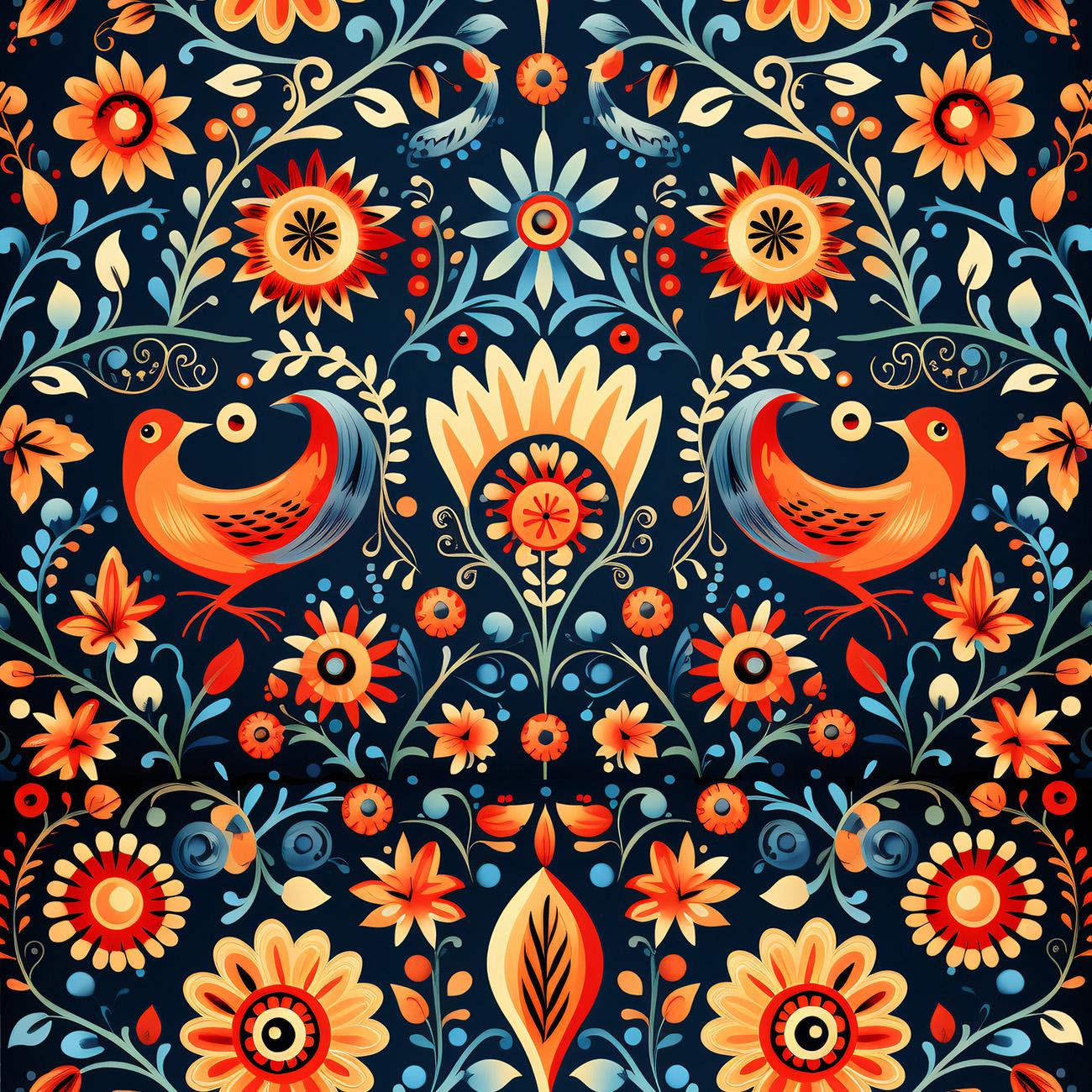 Folk Art wz.5 - Tkanina na obrusy