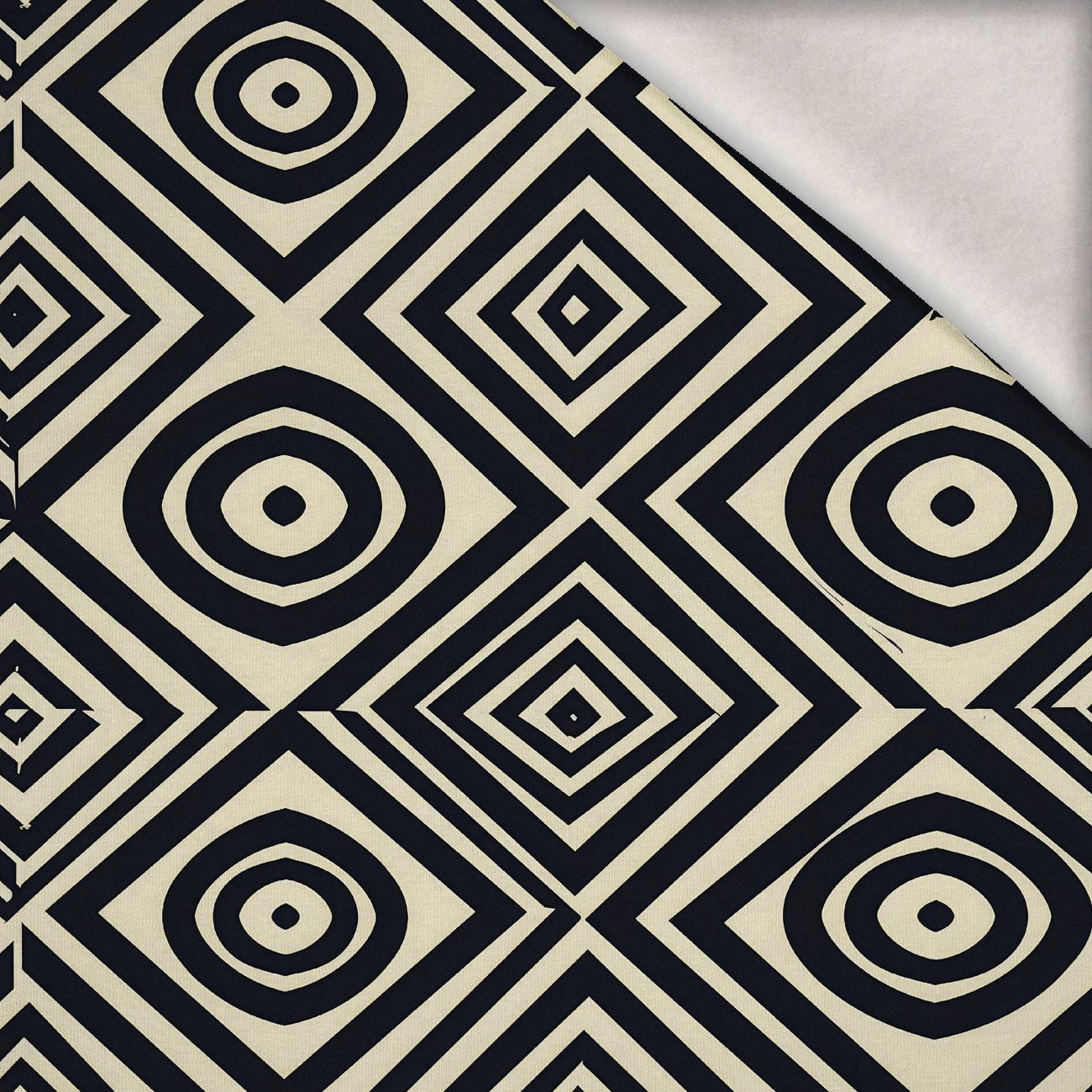 GEOMETRIC WZ. 4 - dzianina drapana z elastanem ITY
