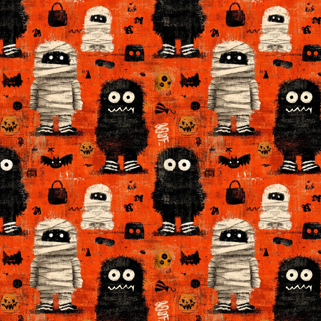 HALLOWEEN WZ. 46 - dzianina drapana z elastanem ITY