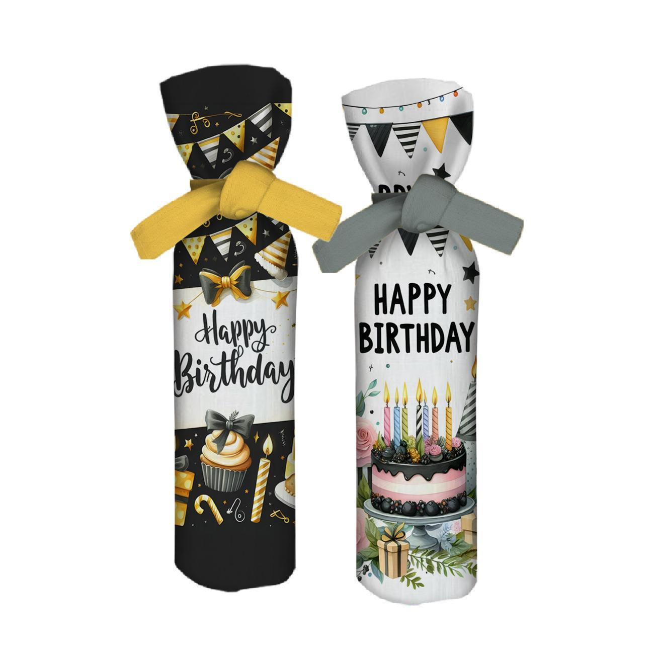 POKROWIEC NA BUTELKĘ - Happy Birthday - DIY set 