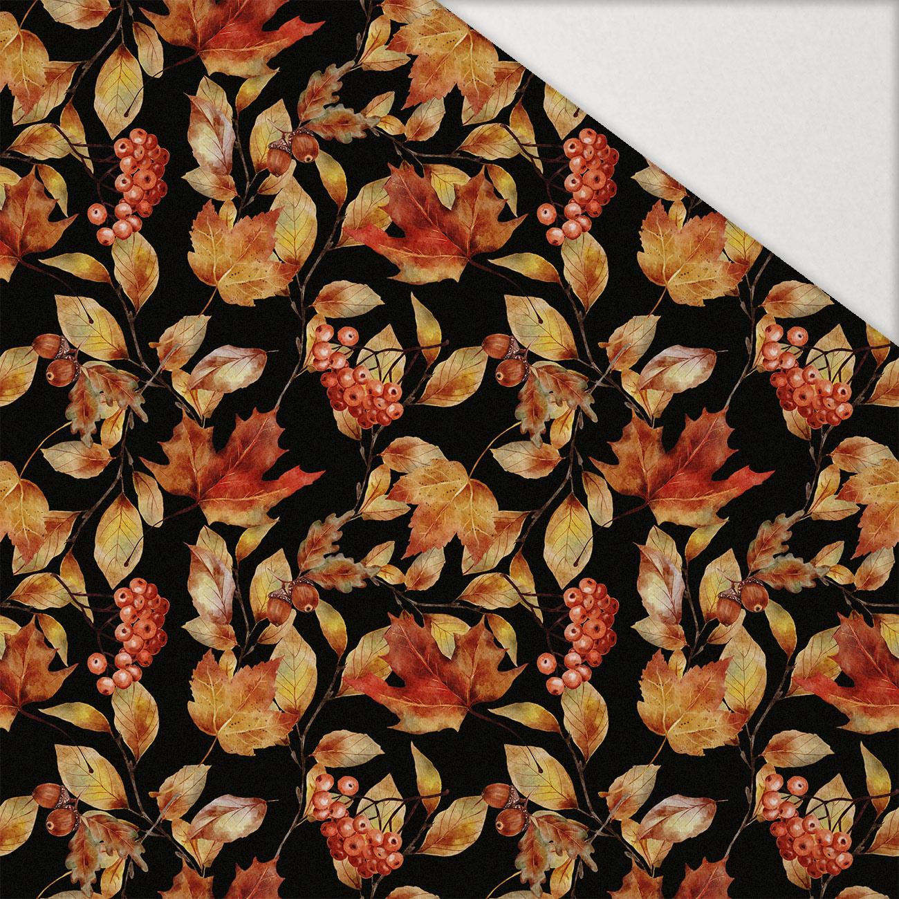 JARZĘBINY I ŻOŁĘDZIE  (KOLOROWA JESIEŃ)  - Hydrofobowa dzianina drapana 