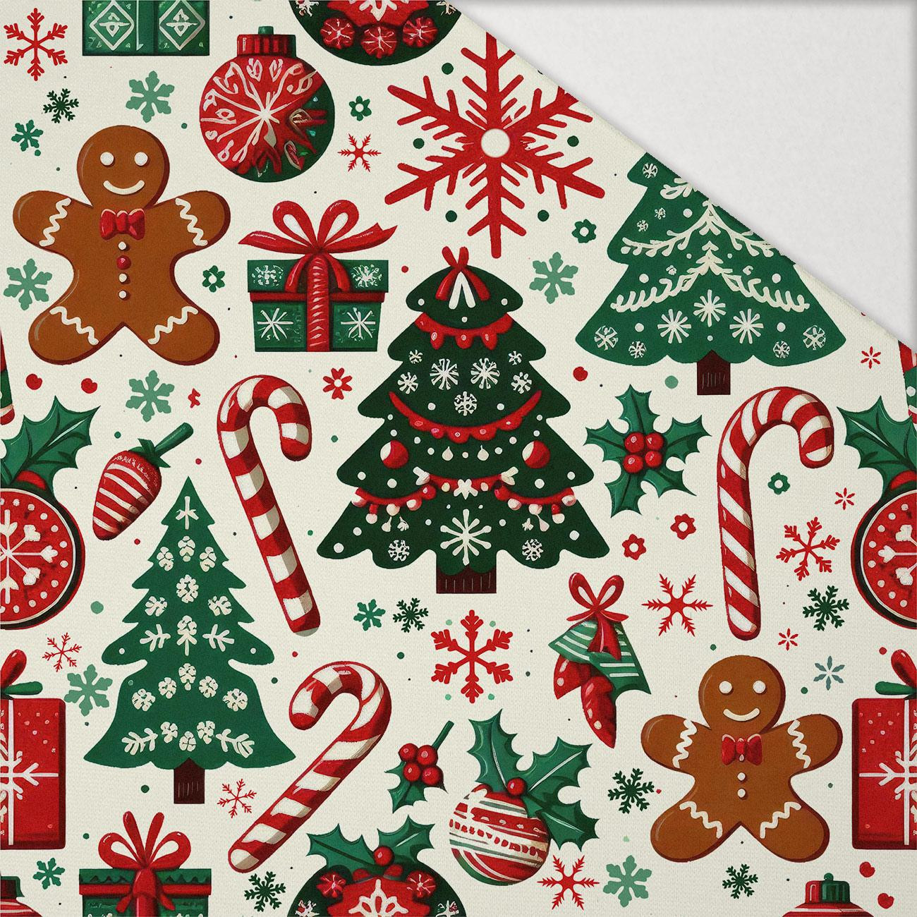 HAPPY CHRISTMAS WZ. 8 - Hydrofobowa dzianina drapana