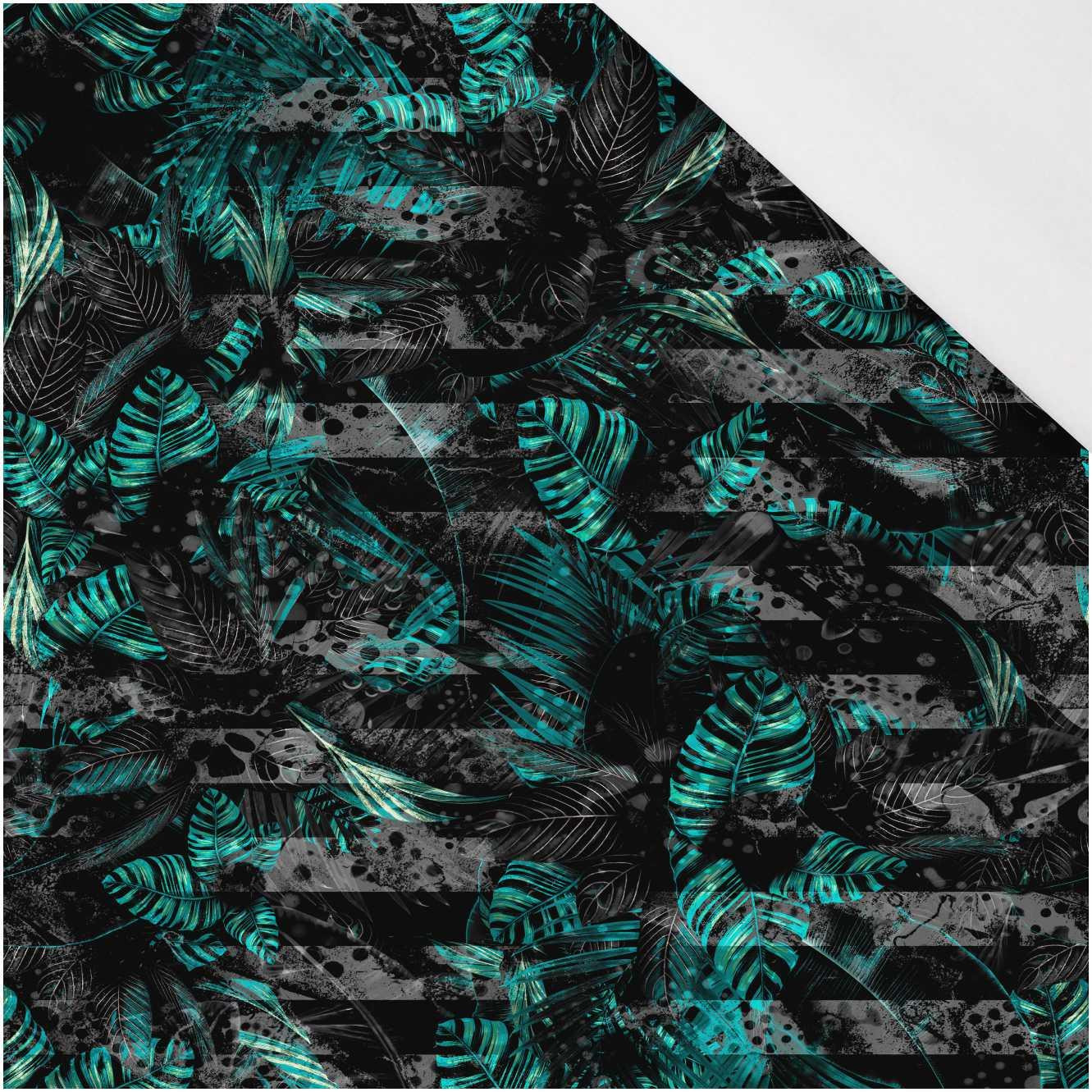 JUNGLE ZEBRA / MONSTERA - single jersey z elastanem ITY