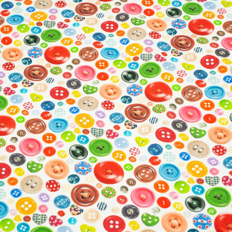 KOLOROWE GUZIKI - Jersey wiskozowy WE210