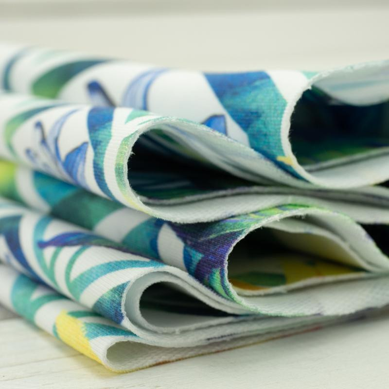 KWIATY W HEKSAGONACH - dresówka pętelkowa SP250