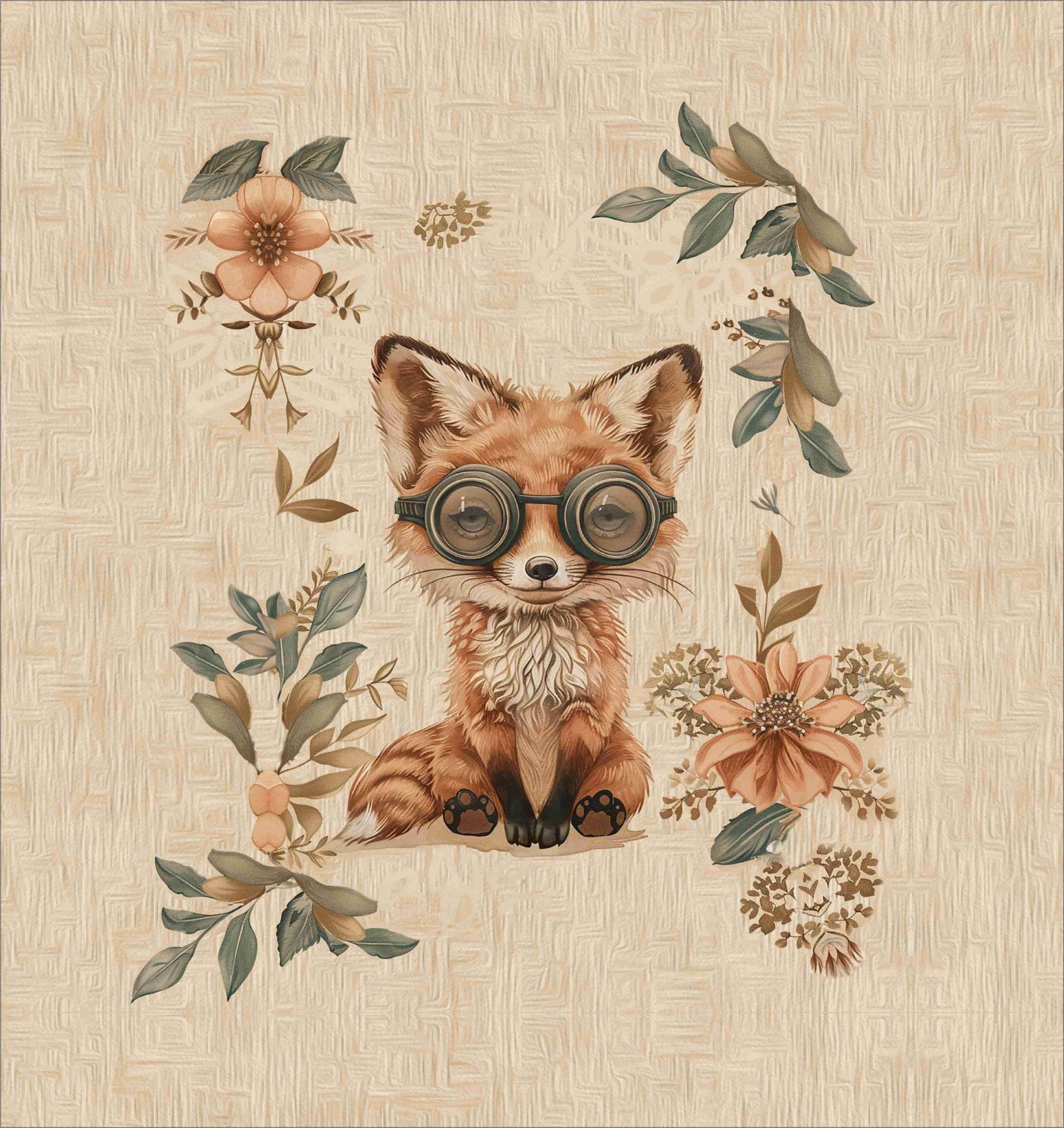 FOX STEAMPUNK FOREST - PANEL PANORAMICZNY 60cm
