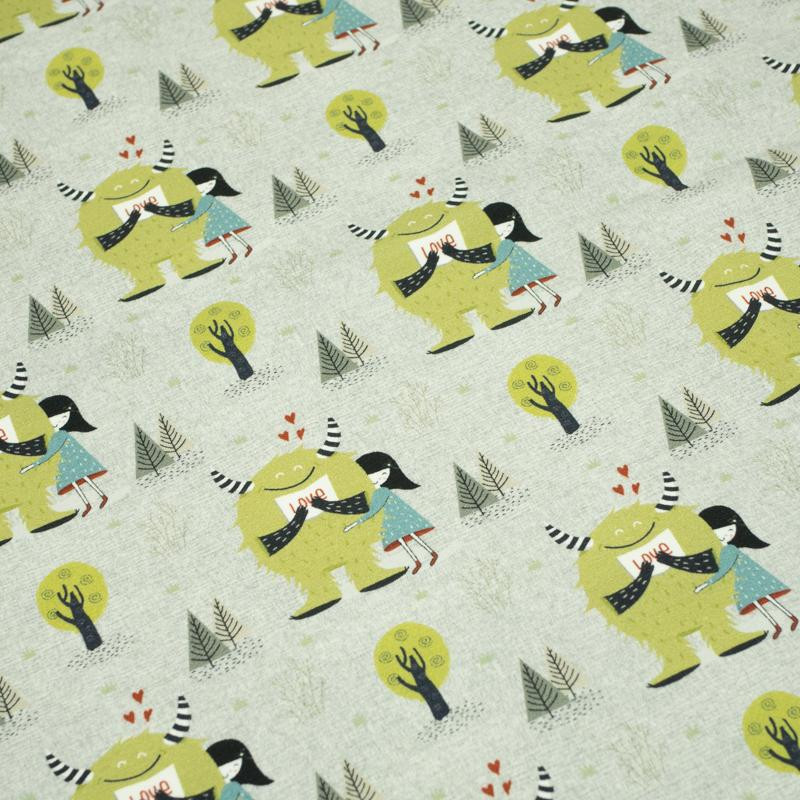 MÓJ PRZYJACIEL POTWÓR - dzianina pętelkowa