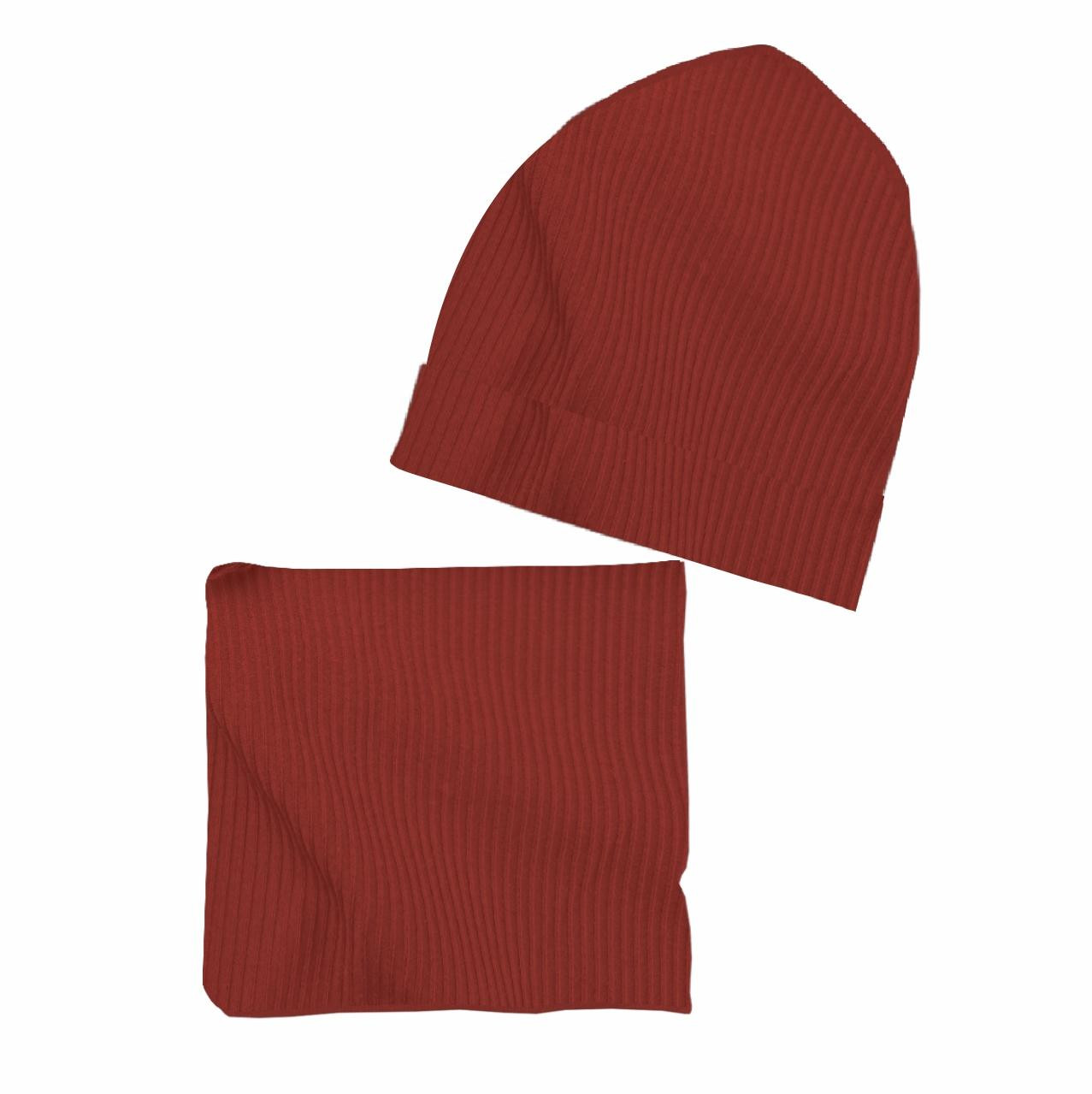 Czapka i komin TUBA - POTTERS CLAY (RIB Jersey) - DIY Set