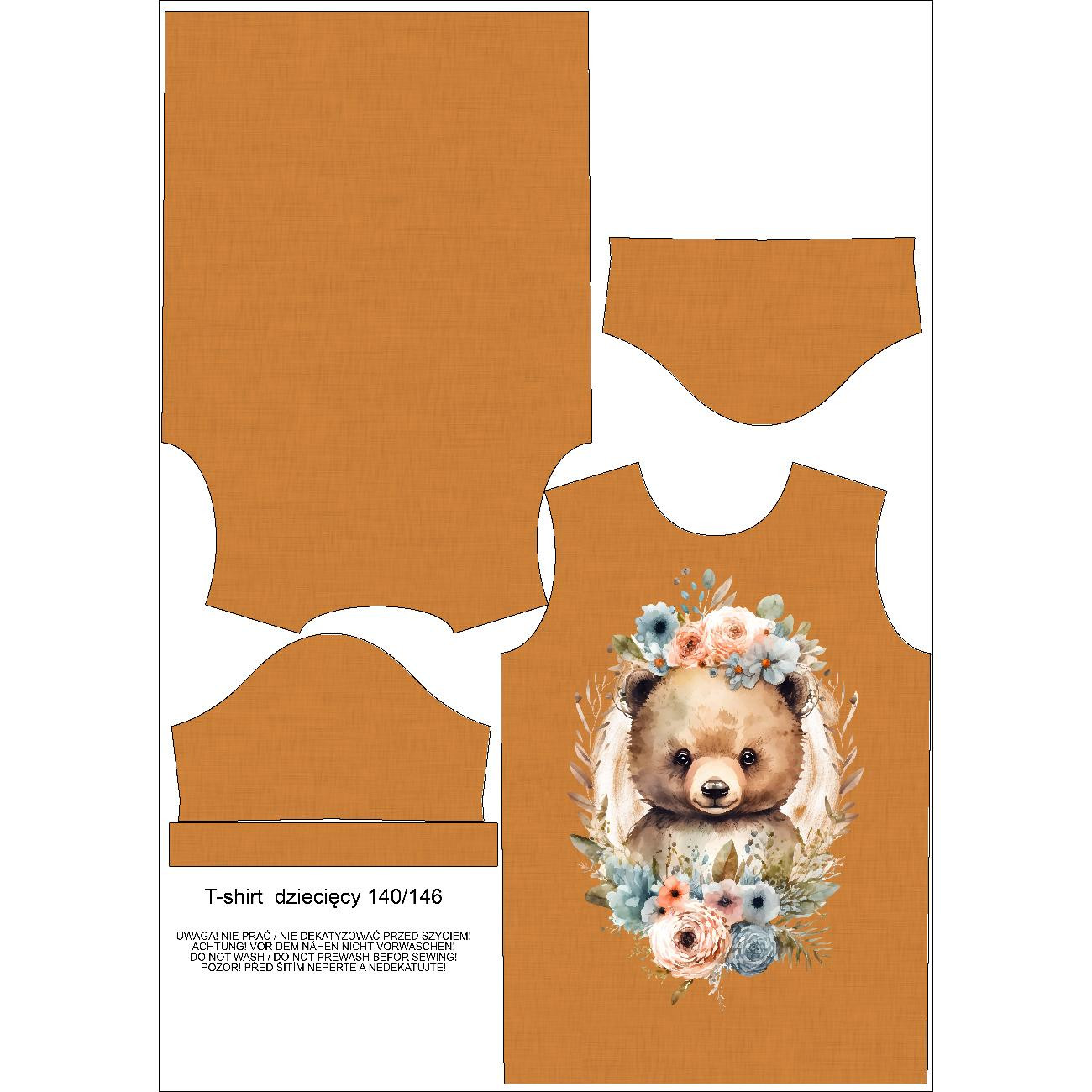 T-SHIRT DZIECIĘCY - BABY BEAR - zestaw do uszycia