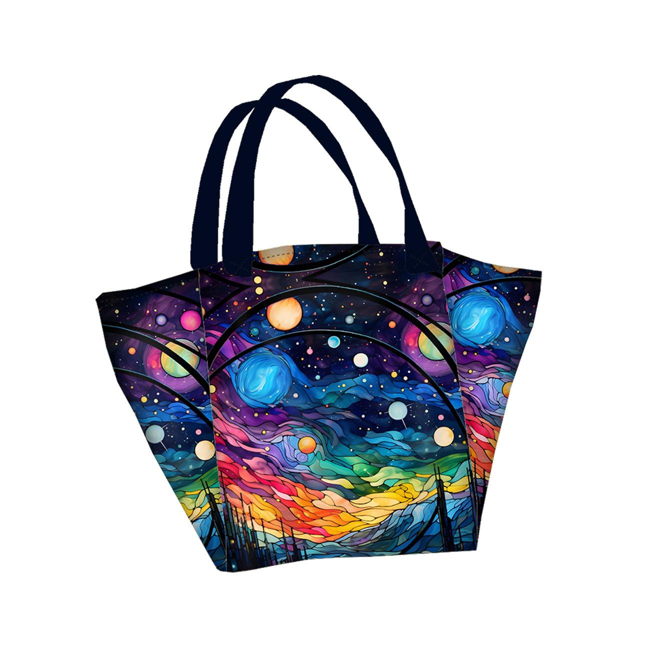 Torba XL z saszetką 2 w 1 - NEON GALAXY WZ.11 - zestaw do uszycia