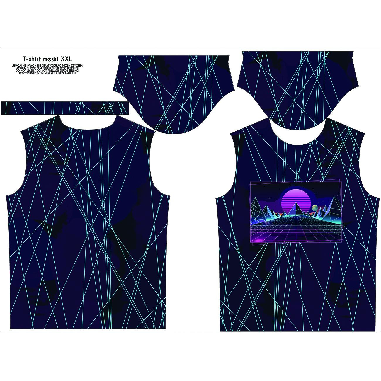 T-SHIRT MĘSKI - NEON GALAXY WZ. 12 - zestaw do uszycia