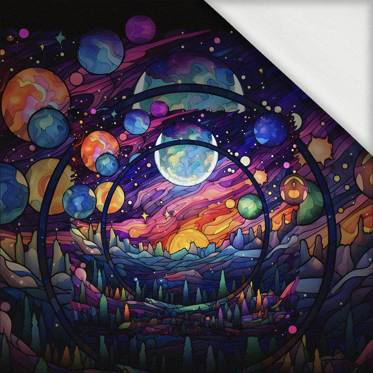 NEON GALAXY WZ.14 - PANEL (60cm x 50cm) dzianina pętelkowa z elastanem ITY