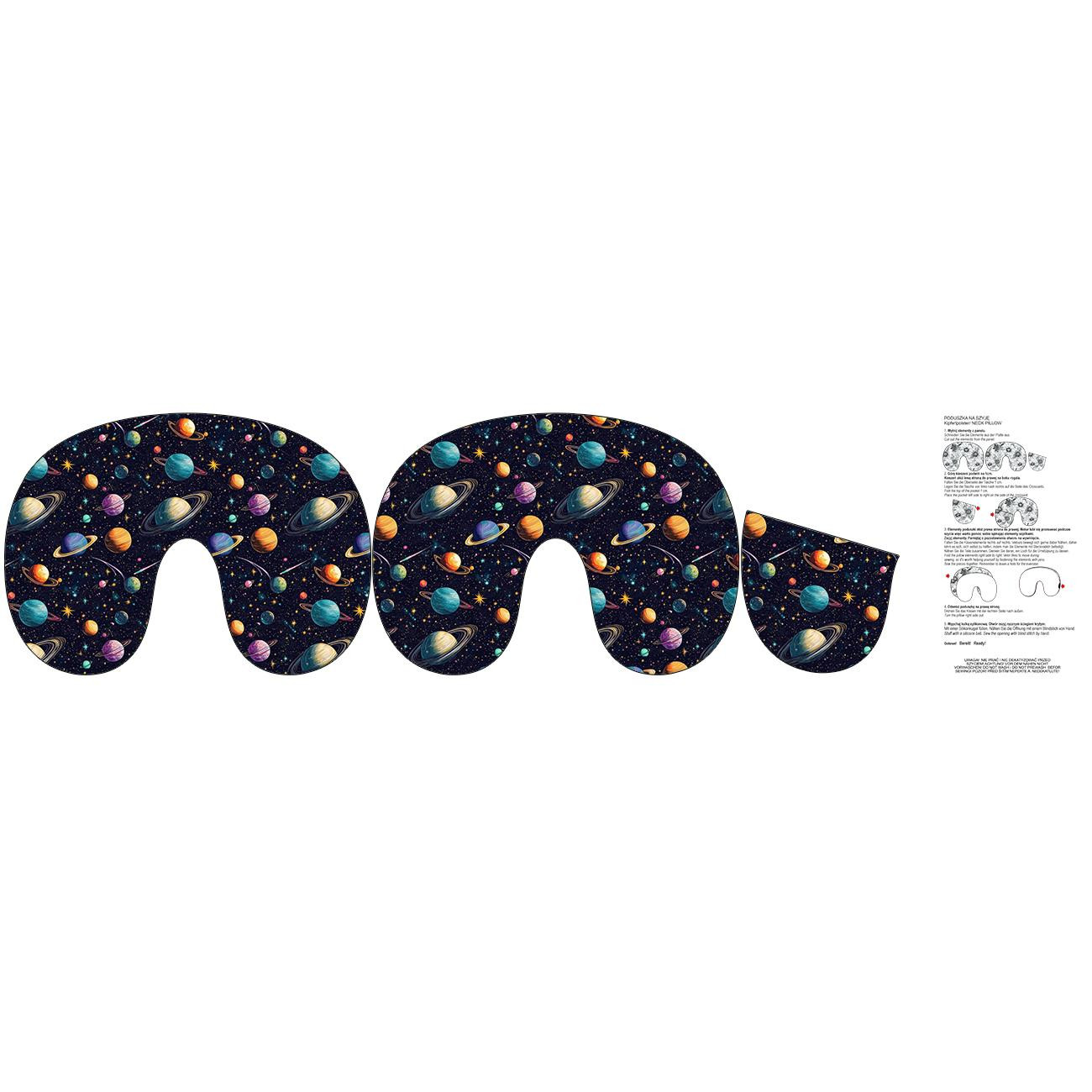 PODUSZKA NA SZYJĘ - NEON GALAXY WZ.3 - zestaw do uszycia