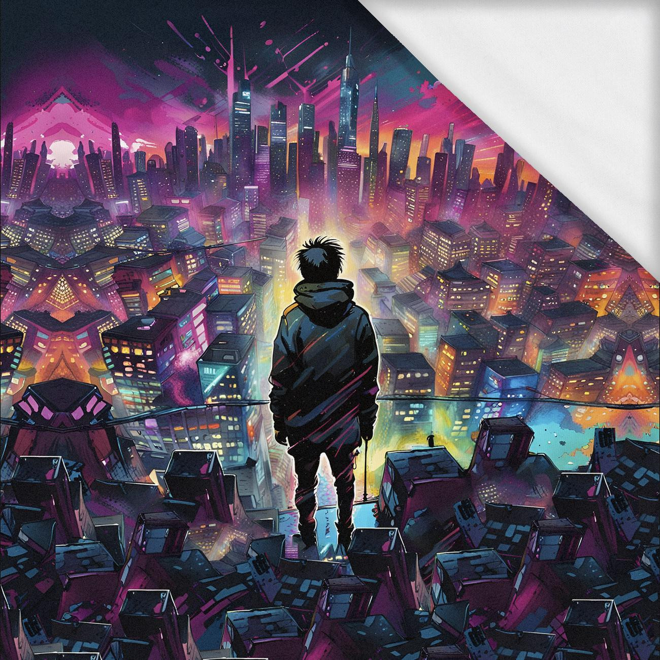 NEON GALAXY WZ.6 - panel (60cm x 50cm)- single jersey z elastanem ITY