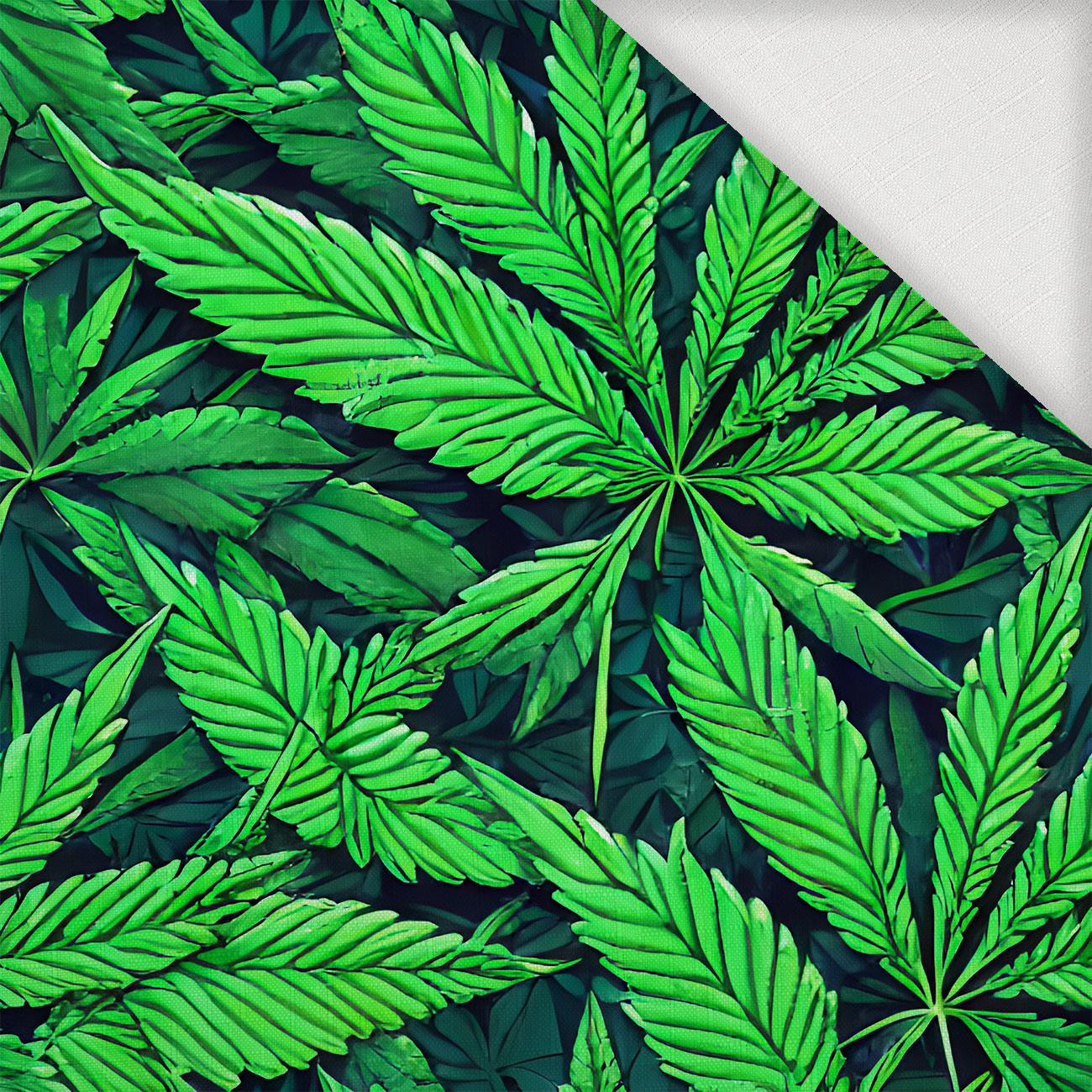 Hemp leaves WZ. 7 - Tkanina na obrusy