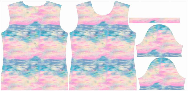 T-SHIRT DAMSKI - TĘCZOWY OCEAN wz. 5 - single jersey
