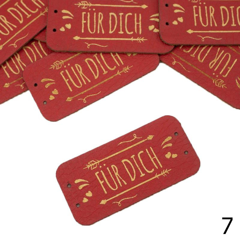 Metka ''FÜR DICH '' 2,5x5cm - kolory do wyboru 