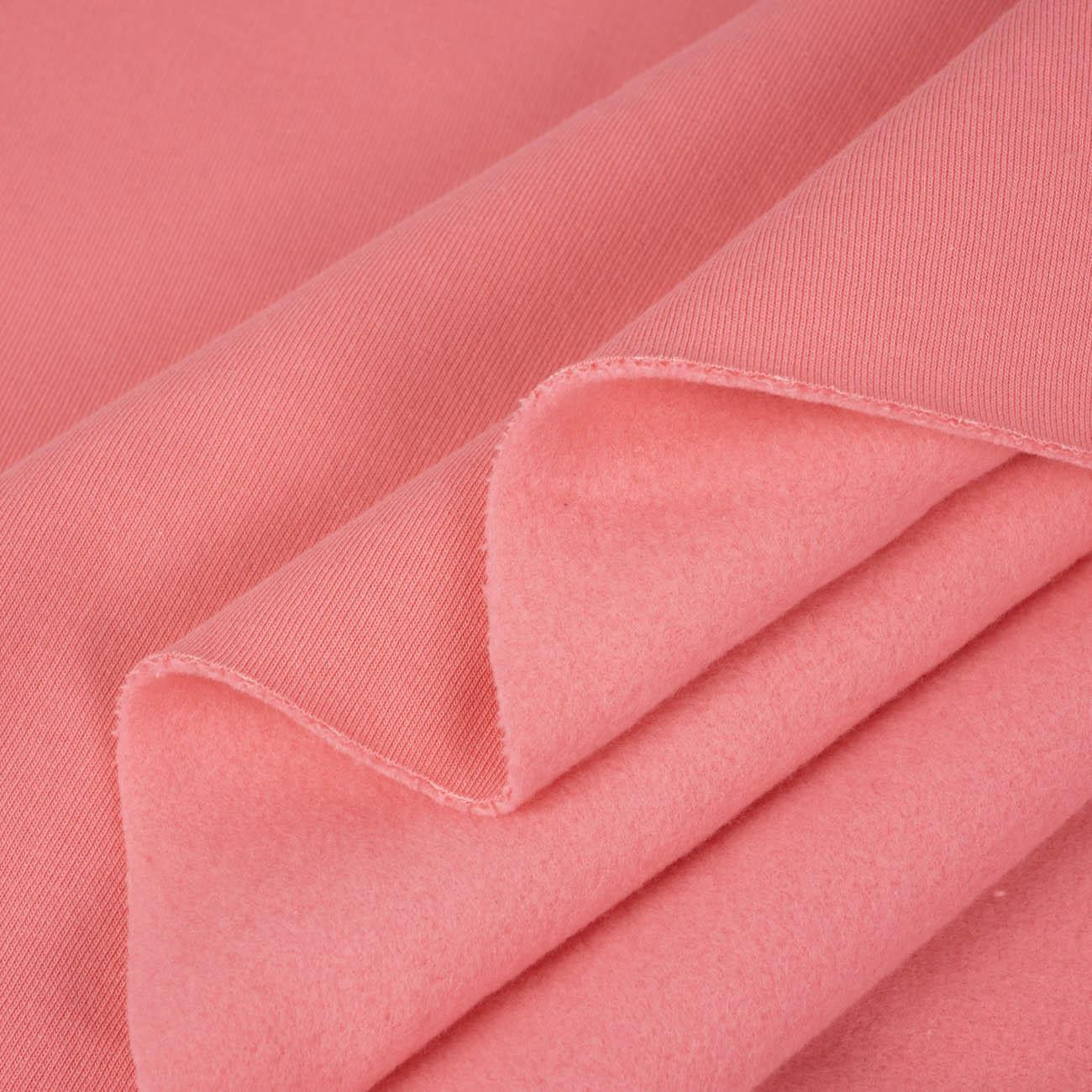 D-107 CANDY PINK - gruba dresówka drapana D300