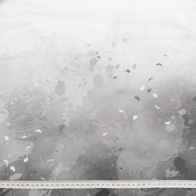 KLEKSY (szary) - panel dzianina pętelkowa