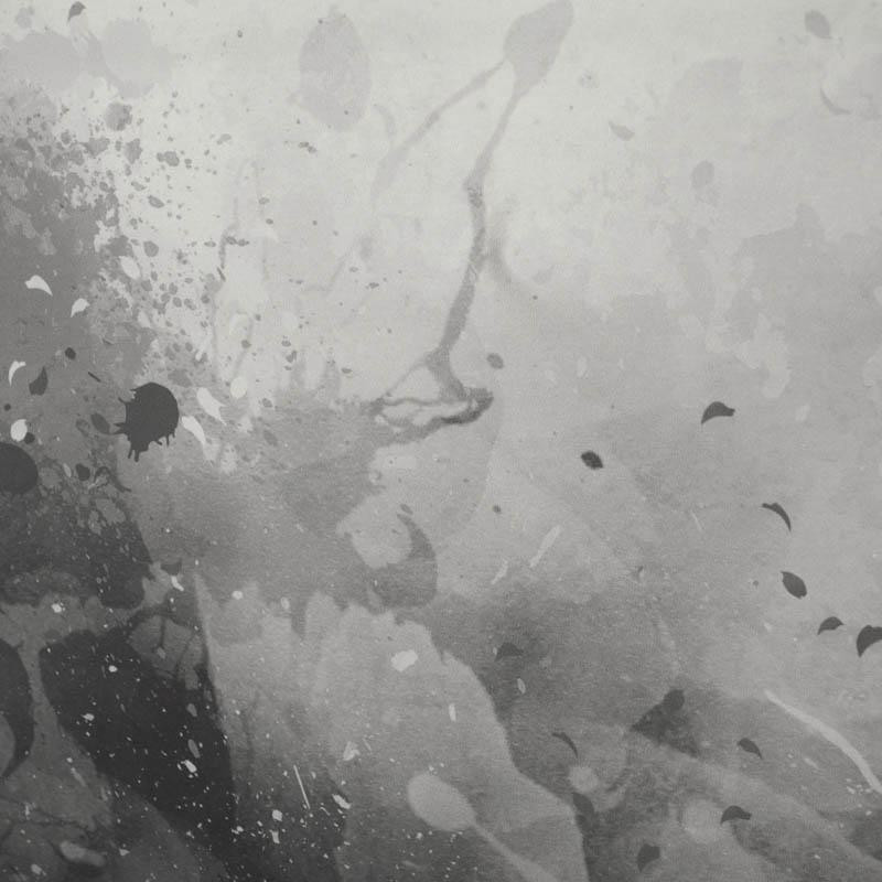 KLEKSY (szary) - panel dzianina pętelkowa