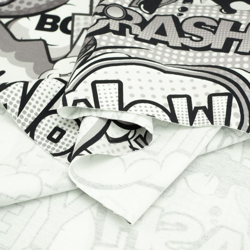 KOMIKS (czarny-biały) - dresówka pętelkowa SP250