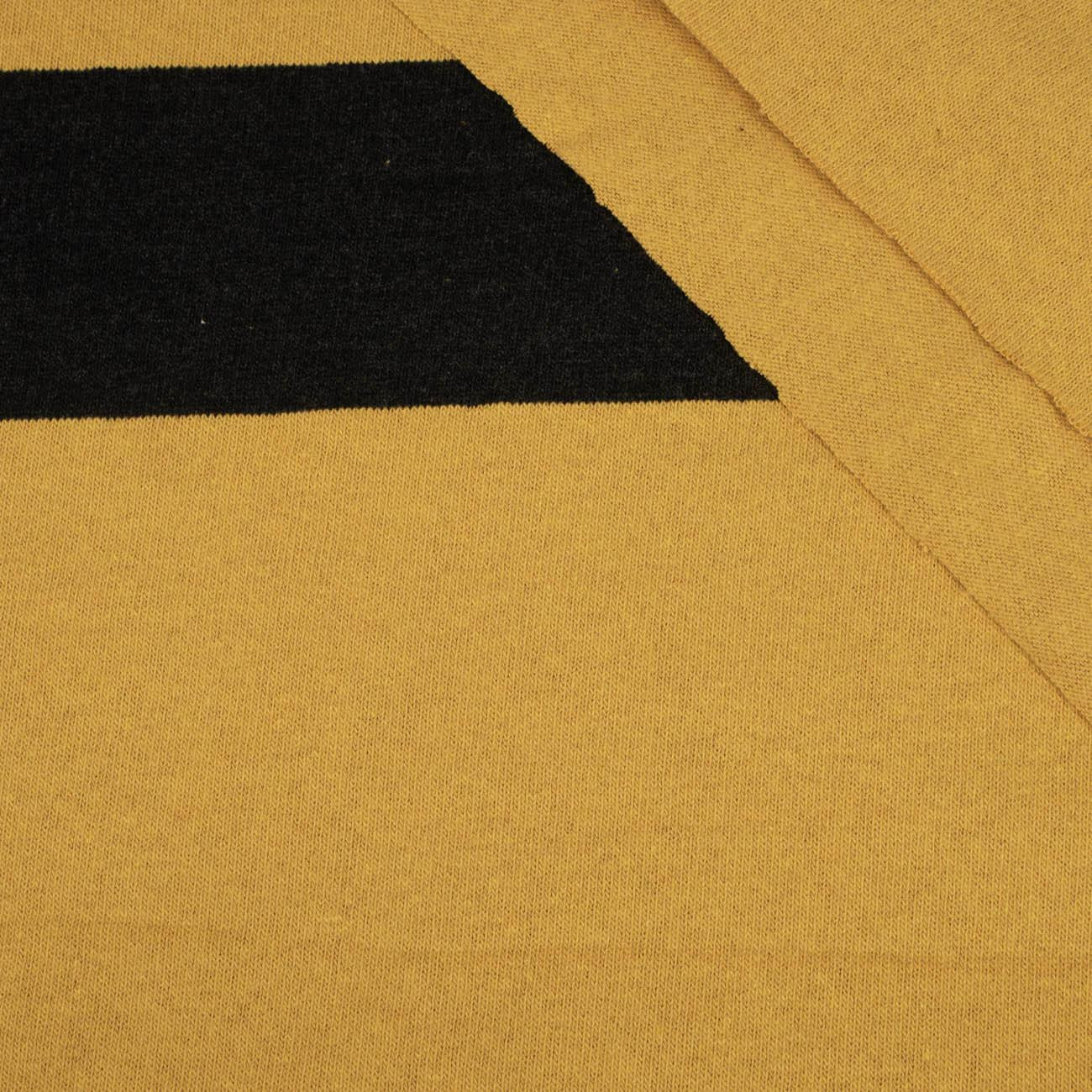 PASY CZARNY - MUSZTARDA - Dzianina swetrowa szmerglowana 270g