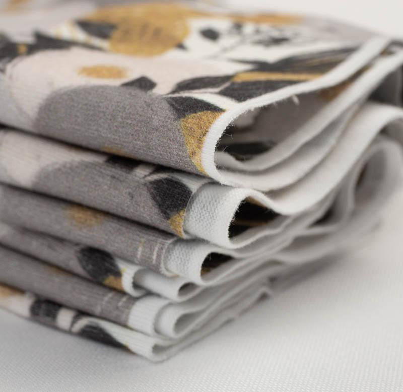 BUKIET KWIATÓW wz. 2 (złoty) - single jersey z elastanem 