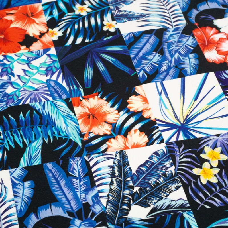 TROPIKALNA SZACHOWNICA - dresówka pętelkowa SP250