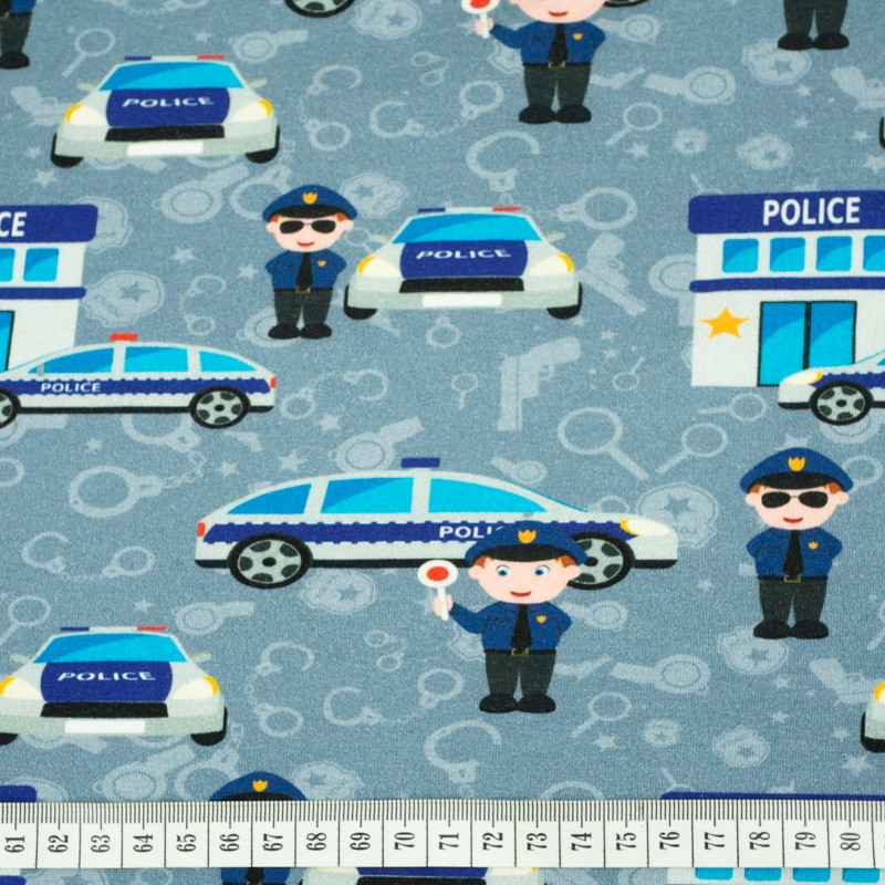 POLICJA / ciemnoszary - Jersey wiskozowy WE210