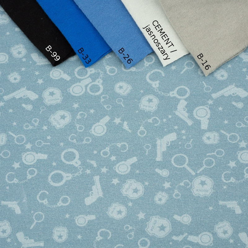 POLICJA (tło) / ciemnoszary - Jersey wiskozowy WE210