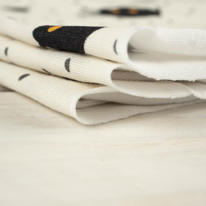 HALLOWEEN PAJĄKI / ecru - single jersey z elastanem TE210