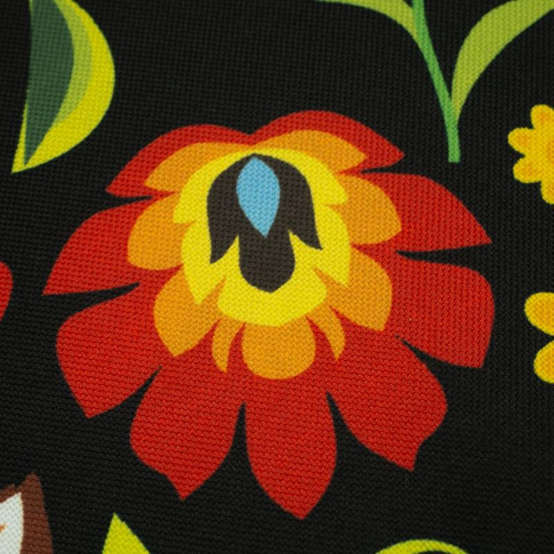 FOLK ŁOWICKI / czarny - tkanina wodoodporna