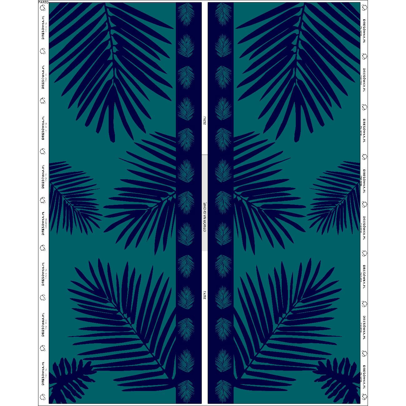 PAREO - PALM LEAVES - zestaw do uszycia