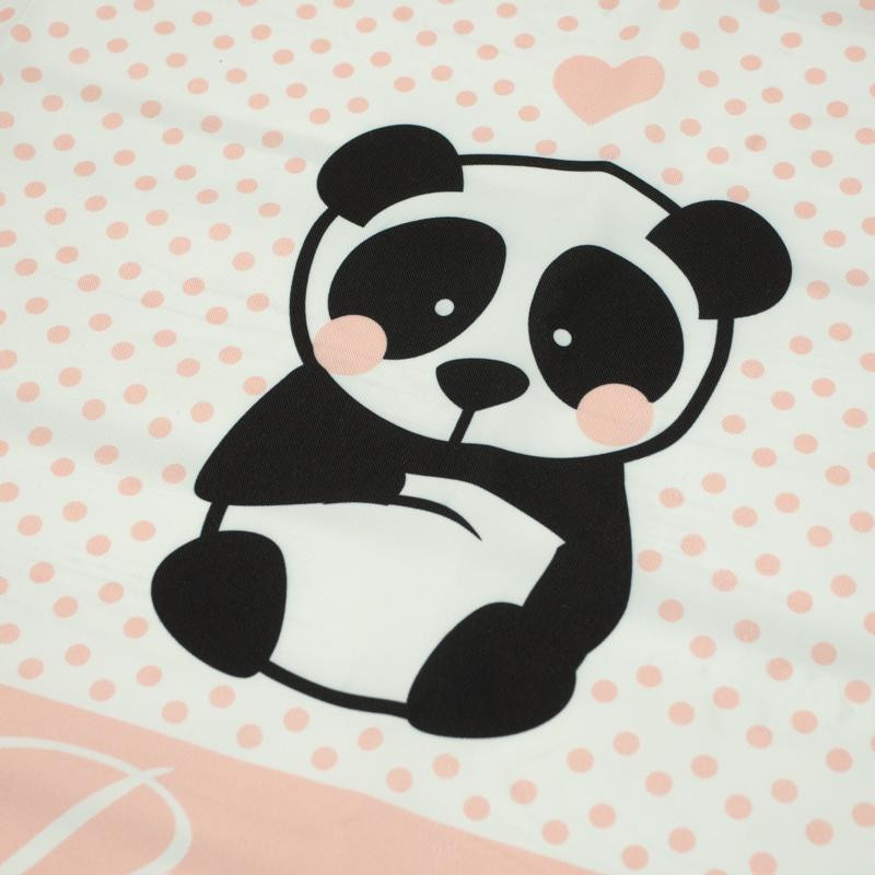 PANDA / róż - panel tkanina wodoodporna EN
