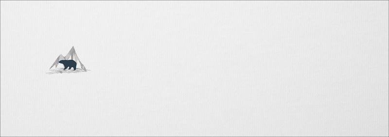 NIEDŹWIEDŹ (ADVENTURE) / biała - PANEL PANORAMICZNY SINGLE JERSEY 