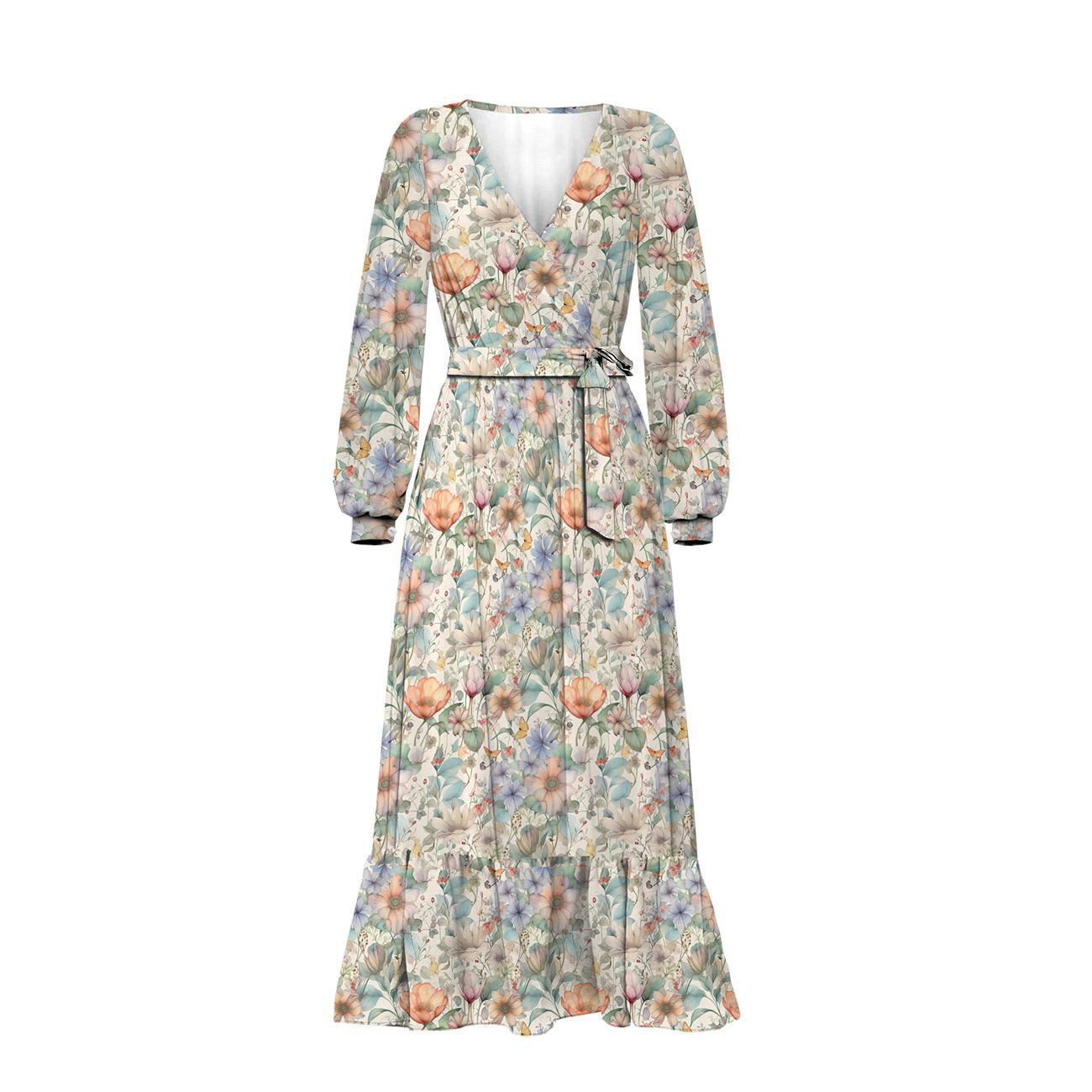 PASTEL FLOWERS WZ.12 - tkanina wiskozowa