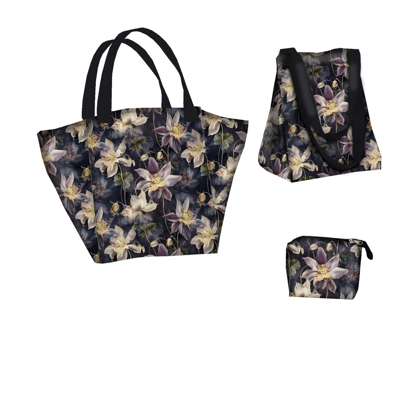 Torba XL z saszetką 2 w 1 - PASTEL FLOWERS WZ.3 - zestaw do uszycia
