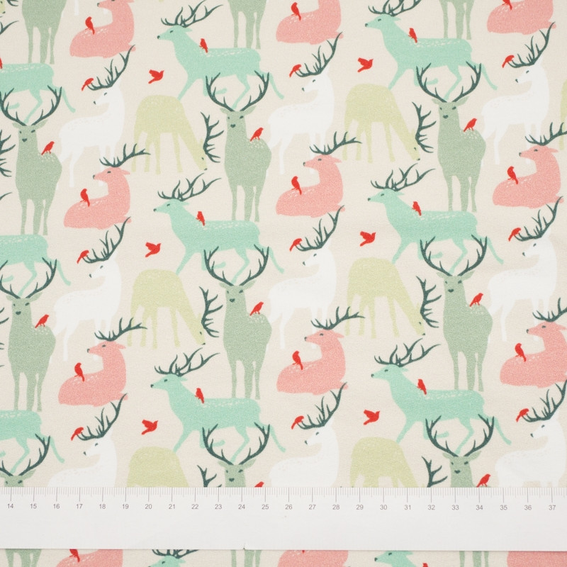 PASTELOWE JELENIE - dresówka pętelkowa SP250