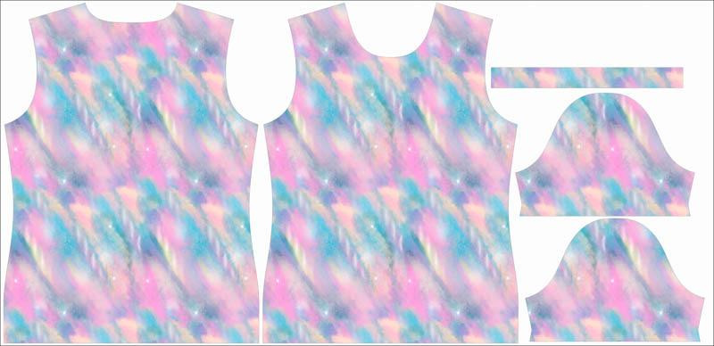 T-SHIRT DAMSKI - TĘCZOWY OCEAN wz. 3 - single jersey