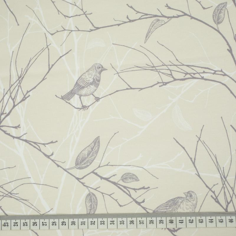 PTAKI / beżowy - dresówka pętelkowa 