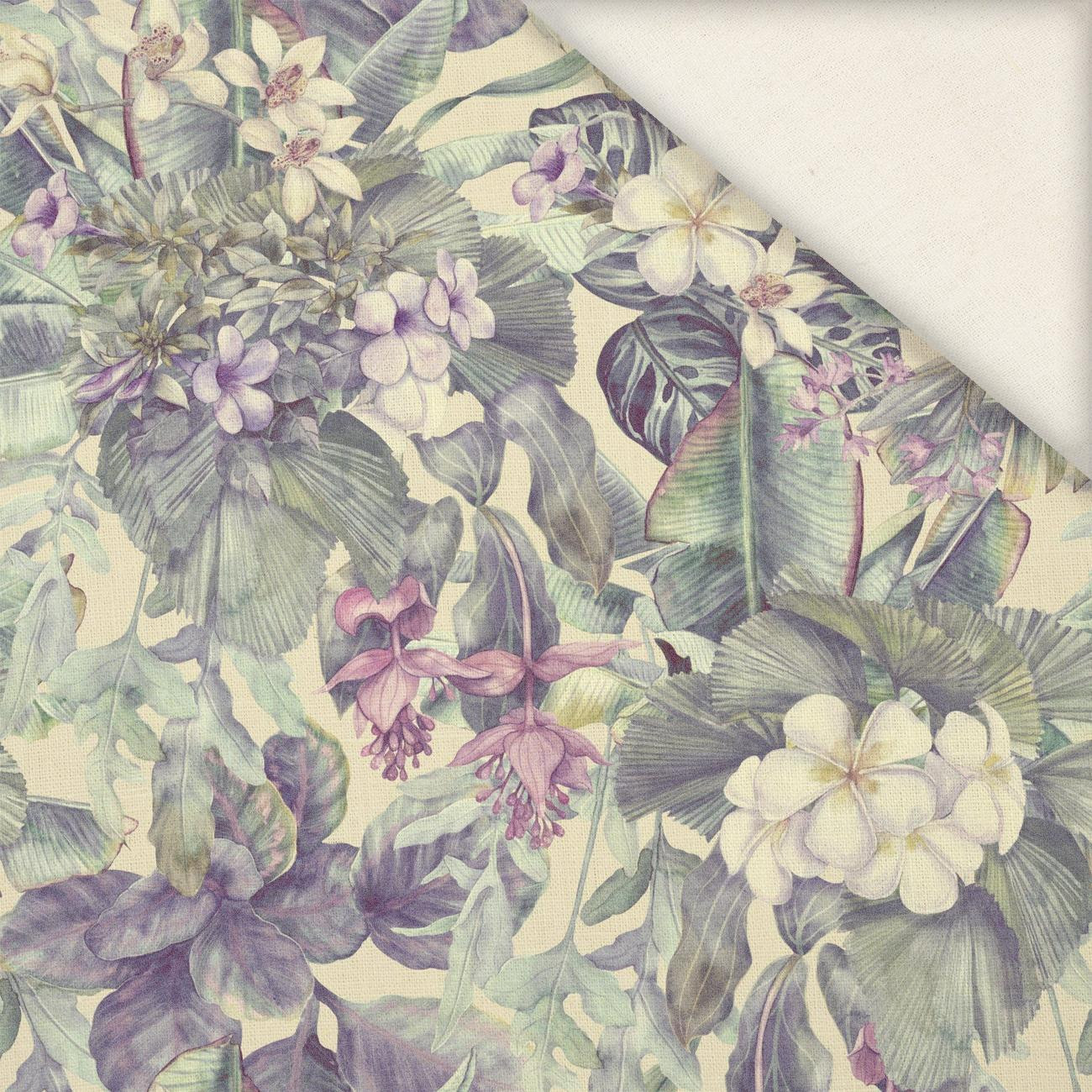 PURPLE FLORAL - Len 100%